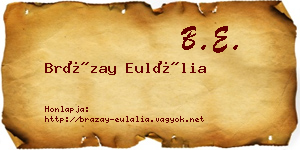 Brázay Eulália névjegykártya